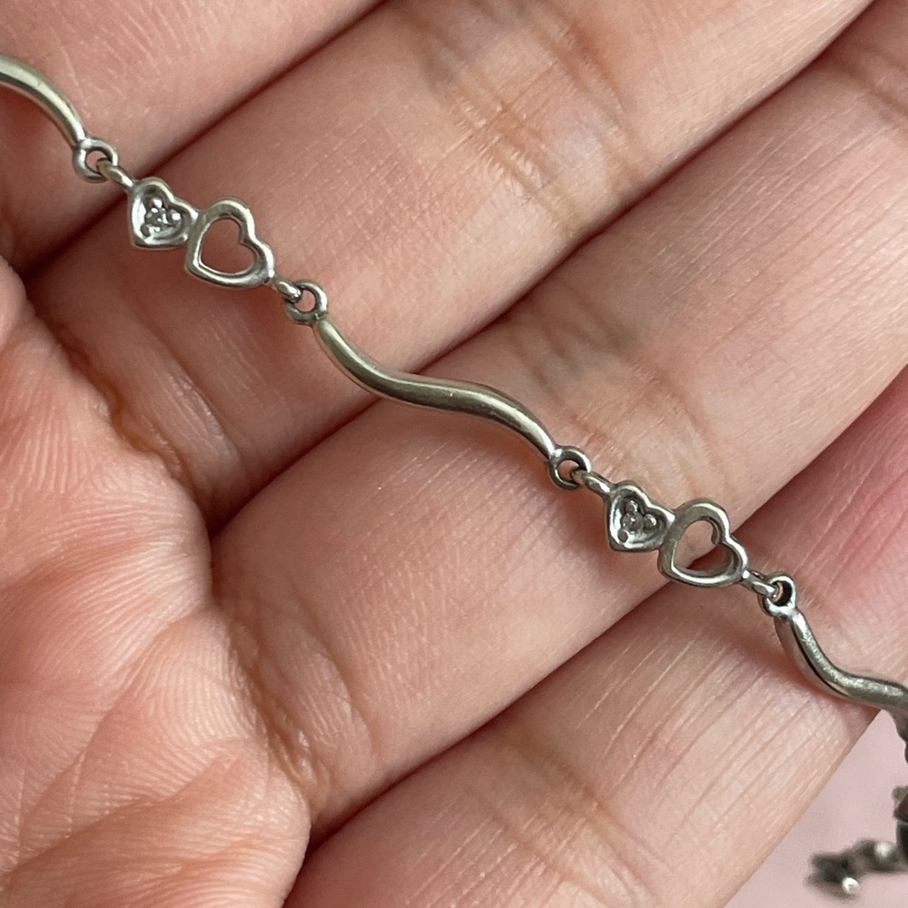 solid white gold and diamond bracelet🩷